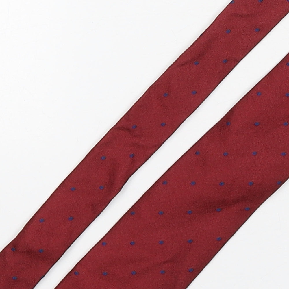 Hammond & CO Mens Red Polka Dot Silk Pointed Tie One Size