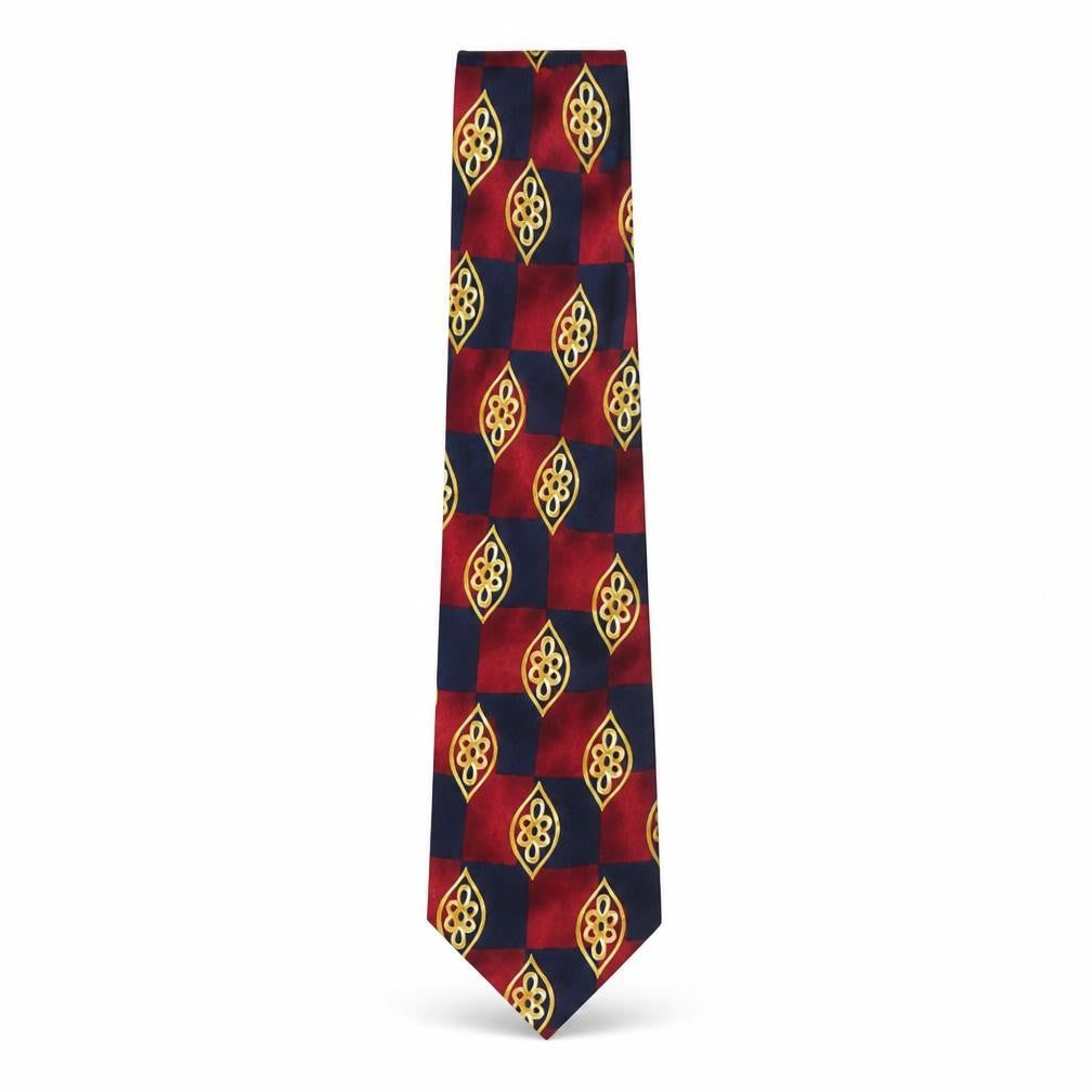 Marks and Spencer Mens Multicoloured Plaids & Checks Silk Pointed Tie One Size