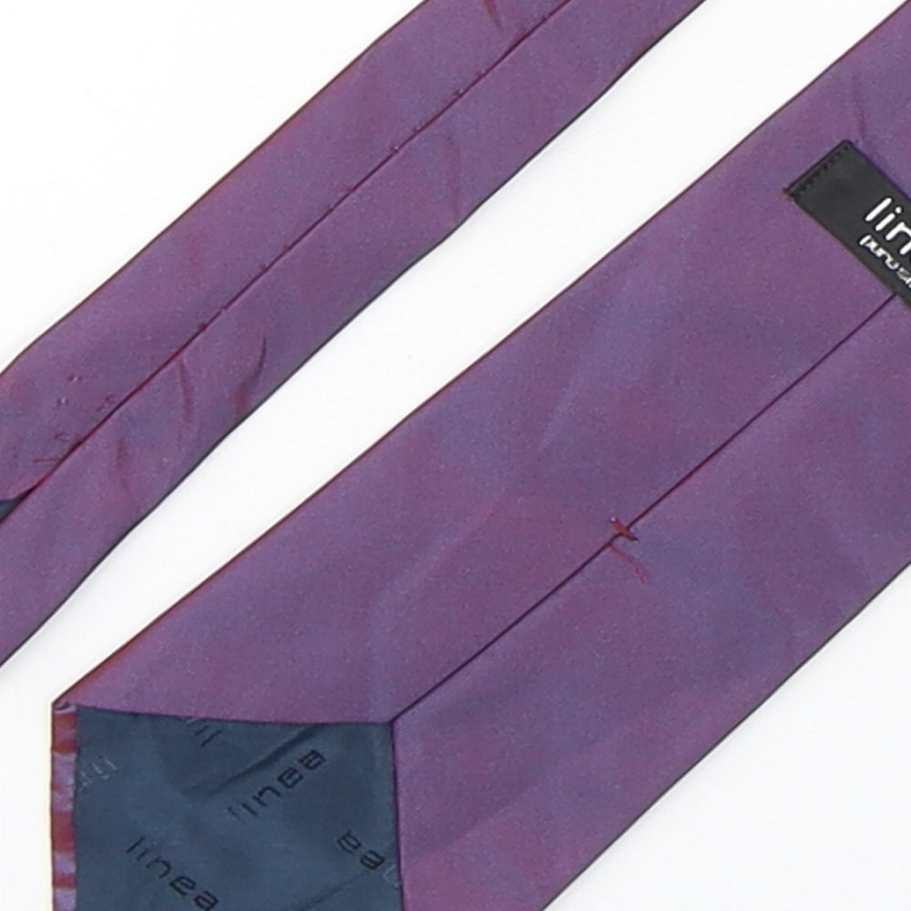 Linea Mens Purple  Silk Pointed Tie One Size