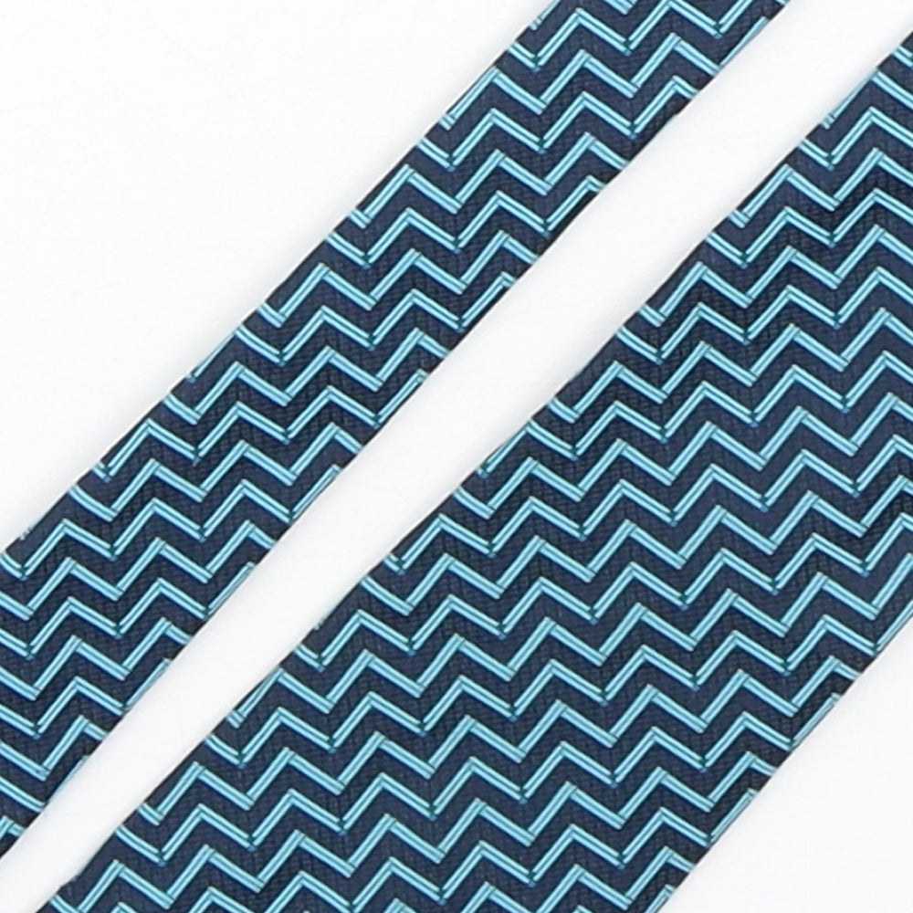 Gino Rossini Mens Green Striped Polyester Pointed Tie One Size