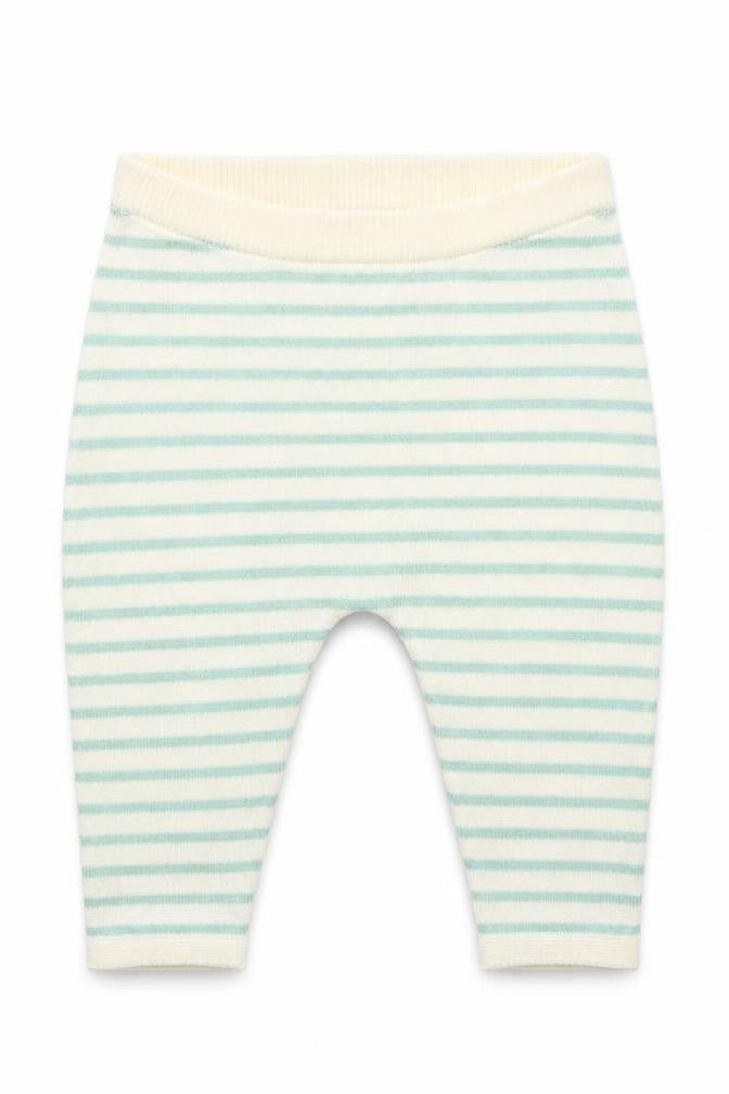 NEXT Boys White Striped Cotton Jogger Trousers Size 3-6 Months