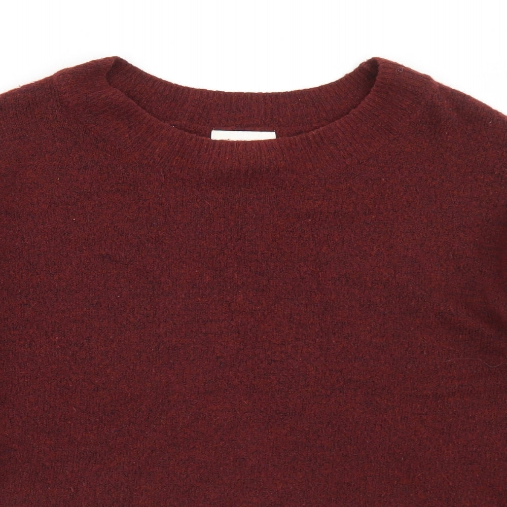 H&M Womens Purple Crew Neck  Acrylic Pullover Jumper Size S