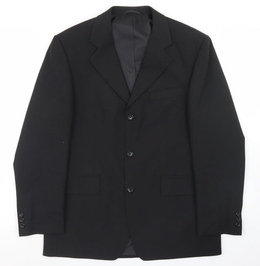 Burton Mens Black  Polyester Jacket Blazer Size 40