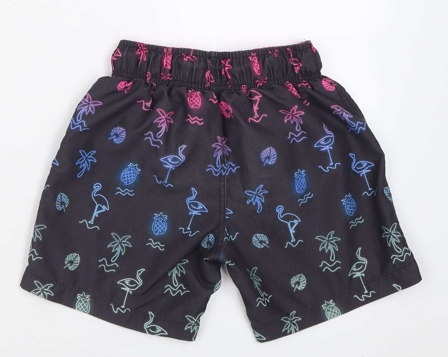 Primark Boys Black Geometric Polyester Sweat Shorts Size 8-9 Years  Regular