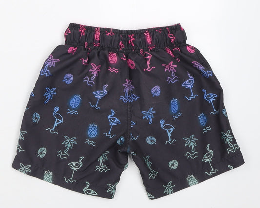 Primark Boys Black Geometric Polyester Sweat Shorts Size 8-9 Years  Regular