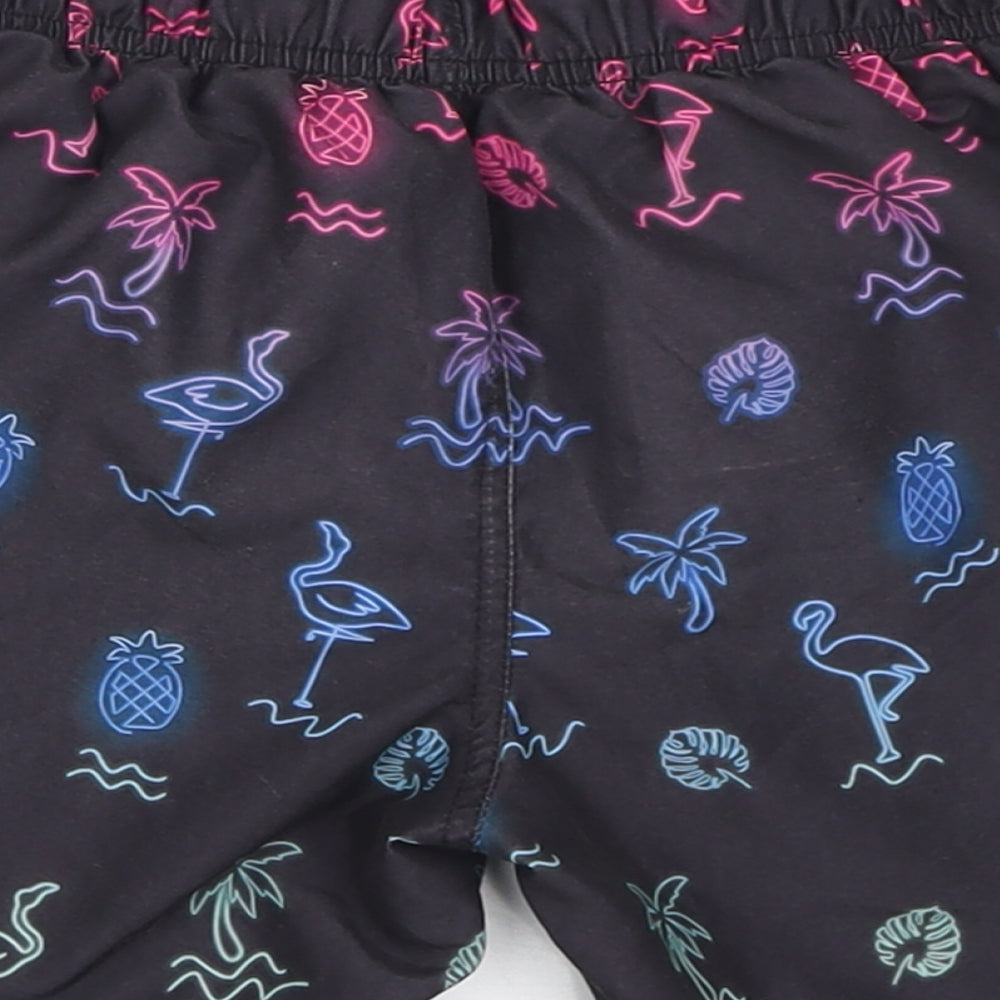 Primark Boys Black Geometric Polyester Sweat Shorts Size 8-9 Years  Regular