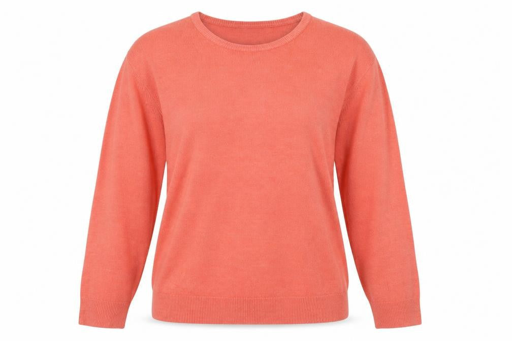 Dunnes Womens Pink Crew Neck  Acrylic Pullover Jumper Size L