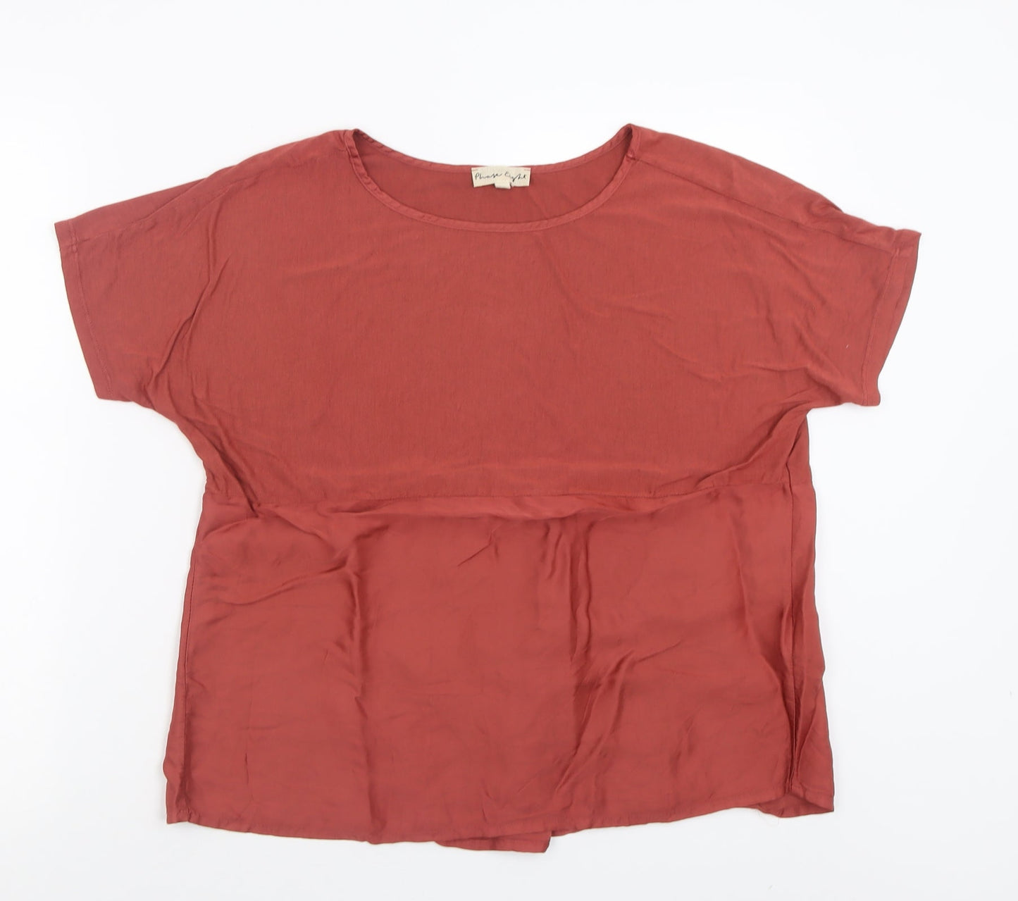 Phase Eight Womens Red  Viscose Basic T-Shirt Size 10 Crew Neck