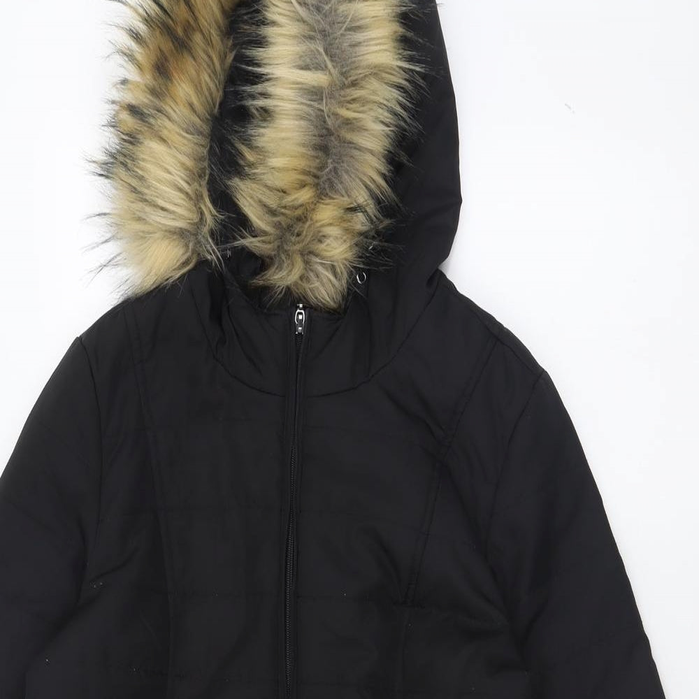 Centigrade Womens Black   Parka Coat Size XS  Zip