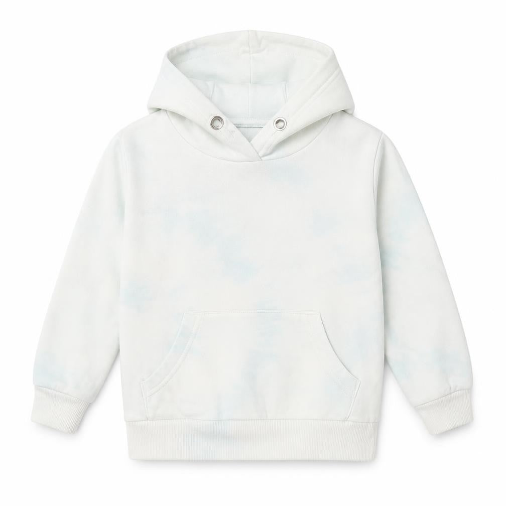 TU Girls White  Cotton Pullover Hoodie Size 3 Years   - Tie-dye