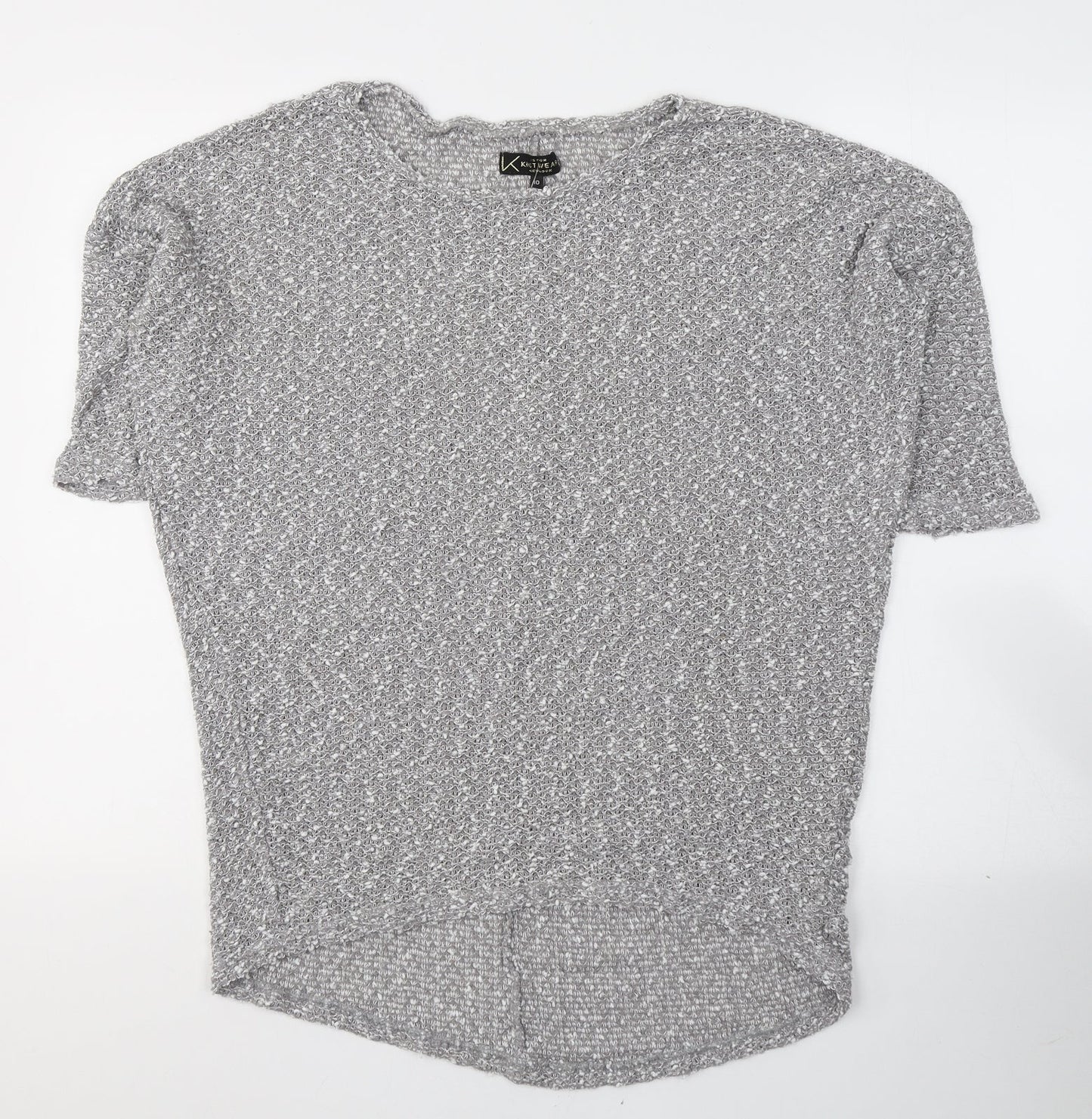 New Look Womens Grey Round Neck  Polyester Pullover Jumper Size 10