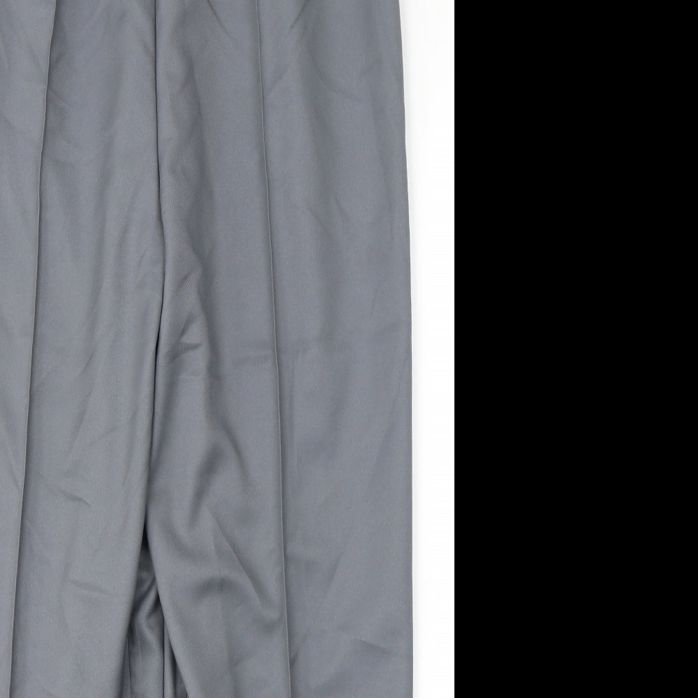 Amber Womens Grey  Polyester Trousers  Size 16 L27 in Regular