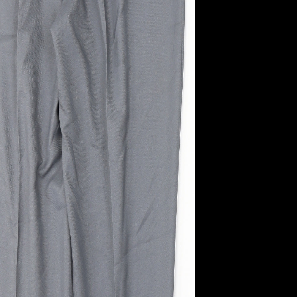 Amber Womens Grey  Polyester Trousers  Size 16 L27 in Regular