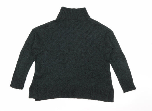 New Look Womens Green High Neck  Acrylic Pullover Jumper Size S