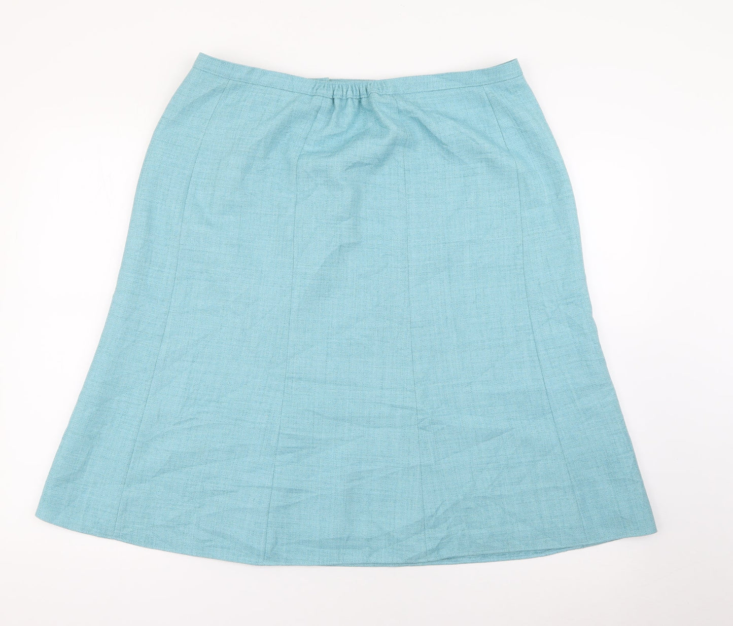 EWM Womens Blue  Polyester A-Line Skirt Size 18   Zip