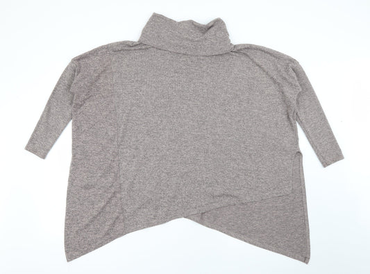 New Look Womens Brown Roll Neck  Polyester Pullover Jumper Size S