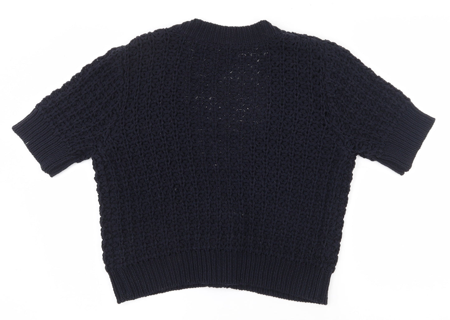 Marks and Spencer Womens Black V-Neck  Acrylic Cardigan Jumper Size 12