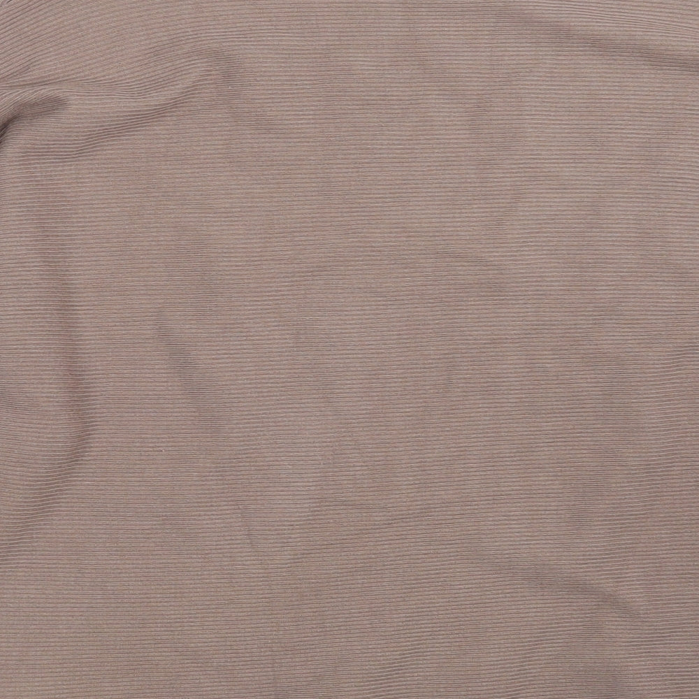 Alexara Womens Brown Boat Neck  Viscose Pullover Jumper Size S