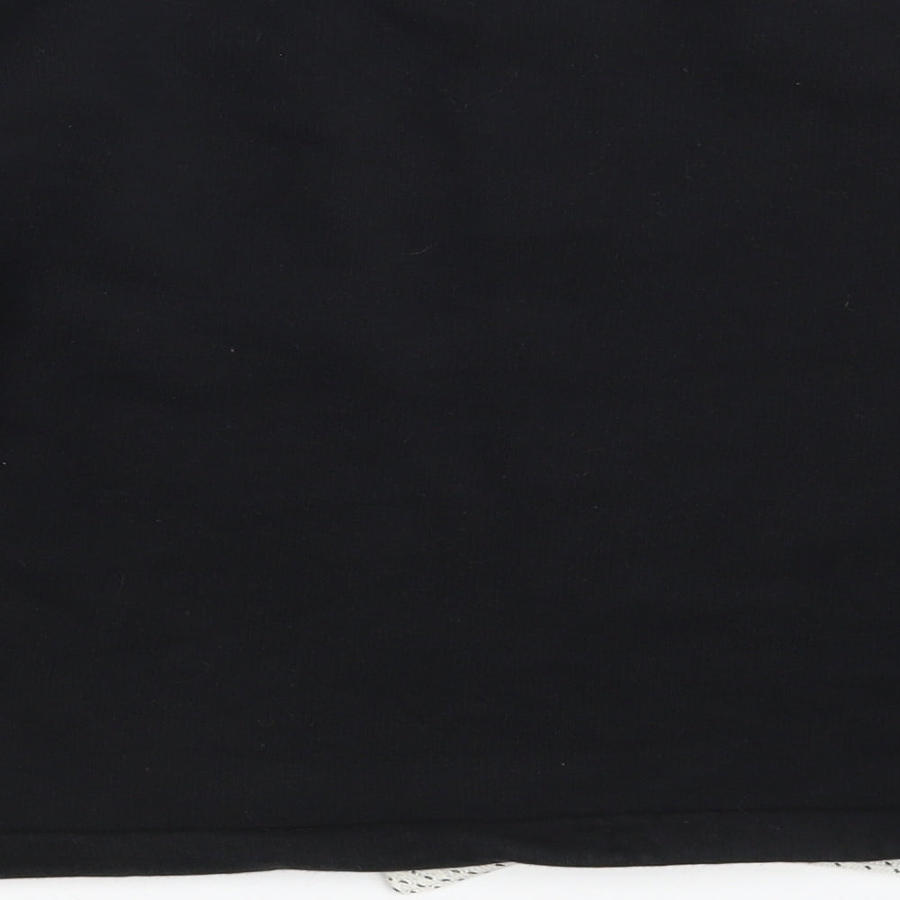 Marks and Spencer Girls Black  Cotton Pullover Sweatshirt Size 11-12 Years   - Future