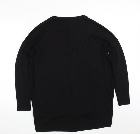 New Look Womens Black Round Neck  Viscose Pullover Jumper Size M