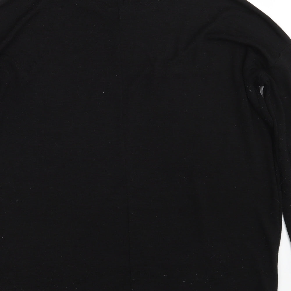New Look Womens Black Round Neck  Viscose Pullover Jumper Size M