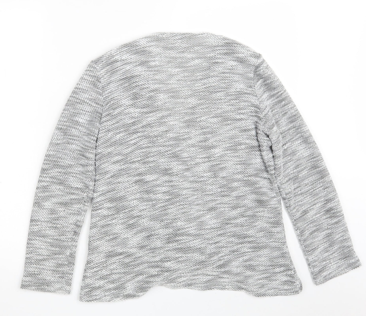 Dorothy Perkins Womens Grey V-Neck  Polyester Wrap Jumper Size 12