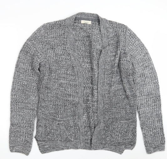 River Island Womens Grey V-Neck  Acrylic Wrap Jumper Size M
