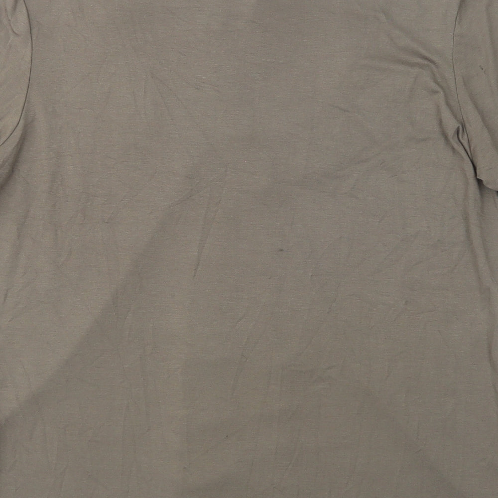 Gabriella Vicenza Womens Green  Polyester Basic Blouse Size 10 Collared