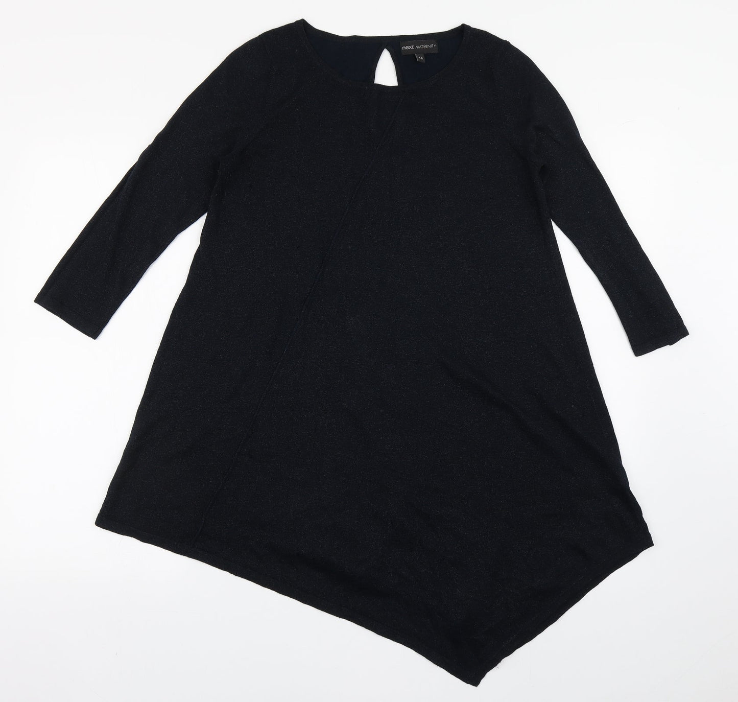 NEXT Womens Blue  Viscose Basic T-Shirt Size 10 Round Neck