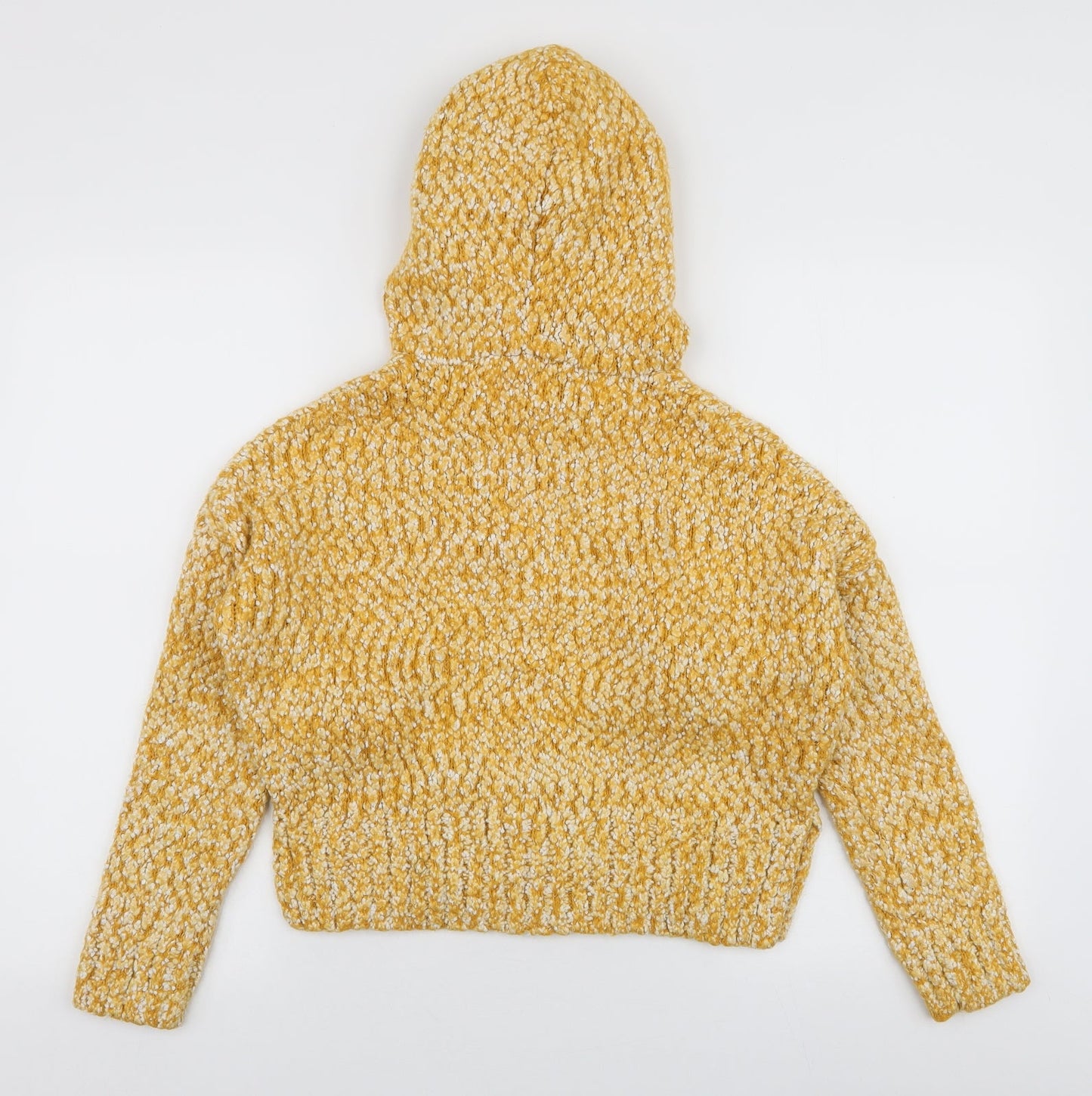 Yet Again  Womens Yellow  Polyester Pullover Hoodie Size S  Pullover