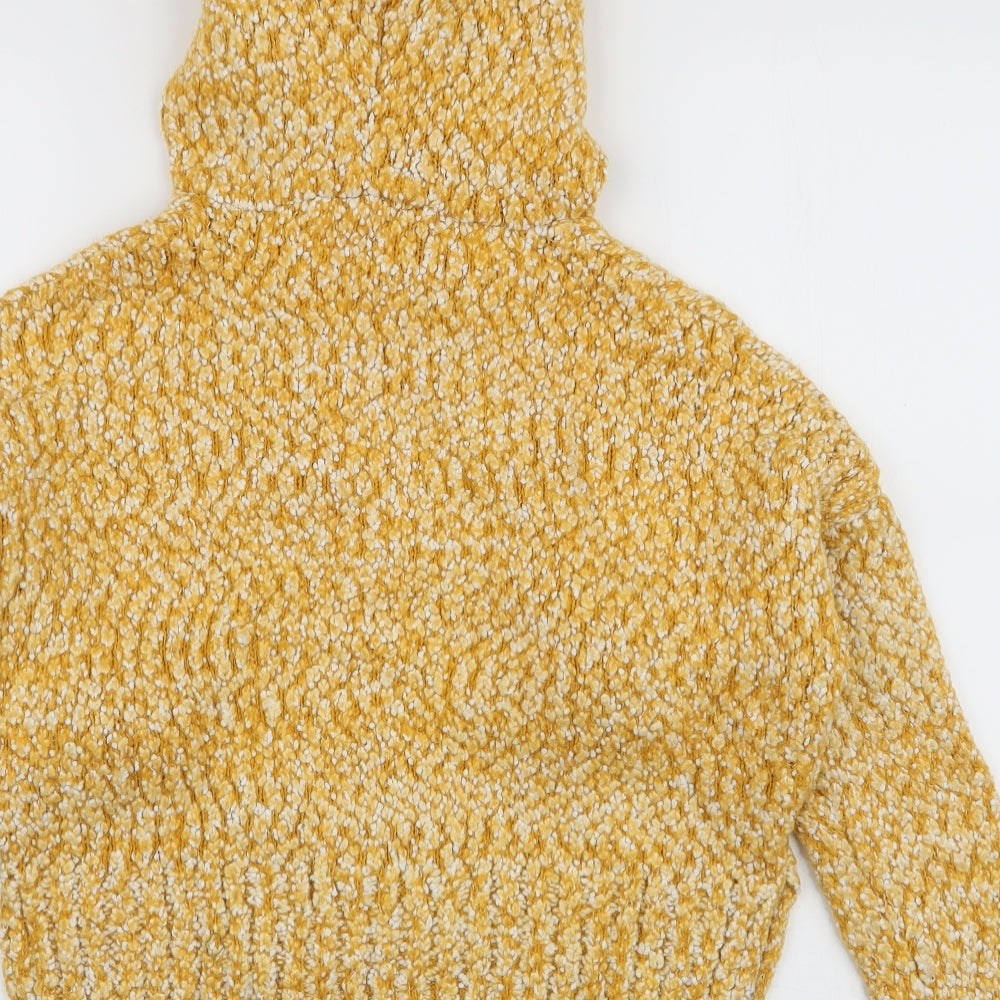 Yet Again  Womens Yellow  Polyester Pullover Hoodie Size S  Pullover