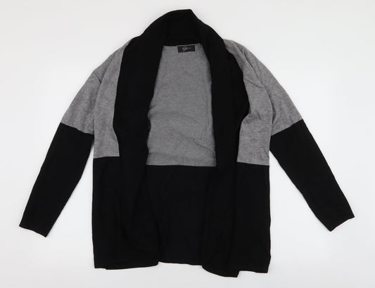 Preworn Womens Grey Collared  Rayon Cardigan Jumper Size M