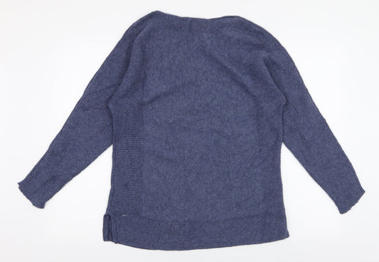 Dorothy Perkins Womens Blue Boat Neck  Polyester Pullover Jumper Size 8