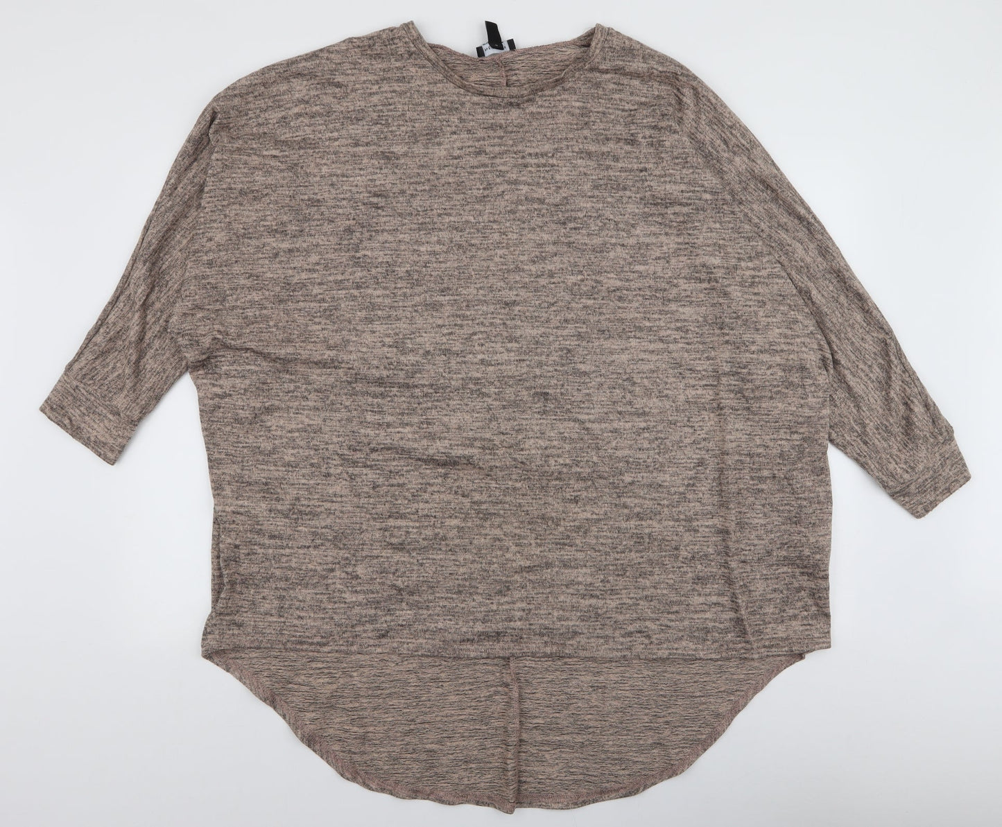 New Look Womens Beige Boat Neck  Polyester Pullover Jumper Size L
