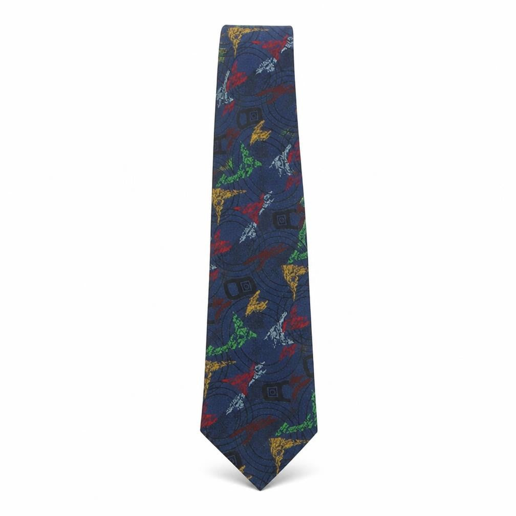 CarnaudMetalbox Mens Multicoloured Geometric Polyester Pointed Tie One Size