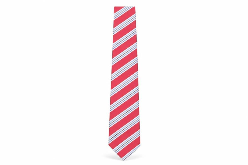 Marks and Spencer Mens Multicoloured Striped Silk Pointed Tie One Size