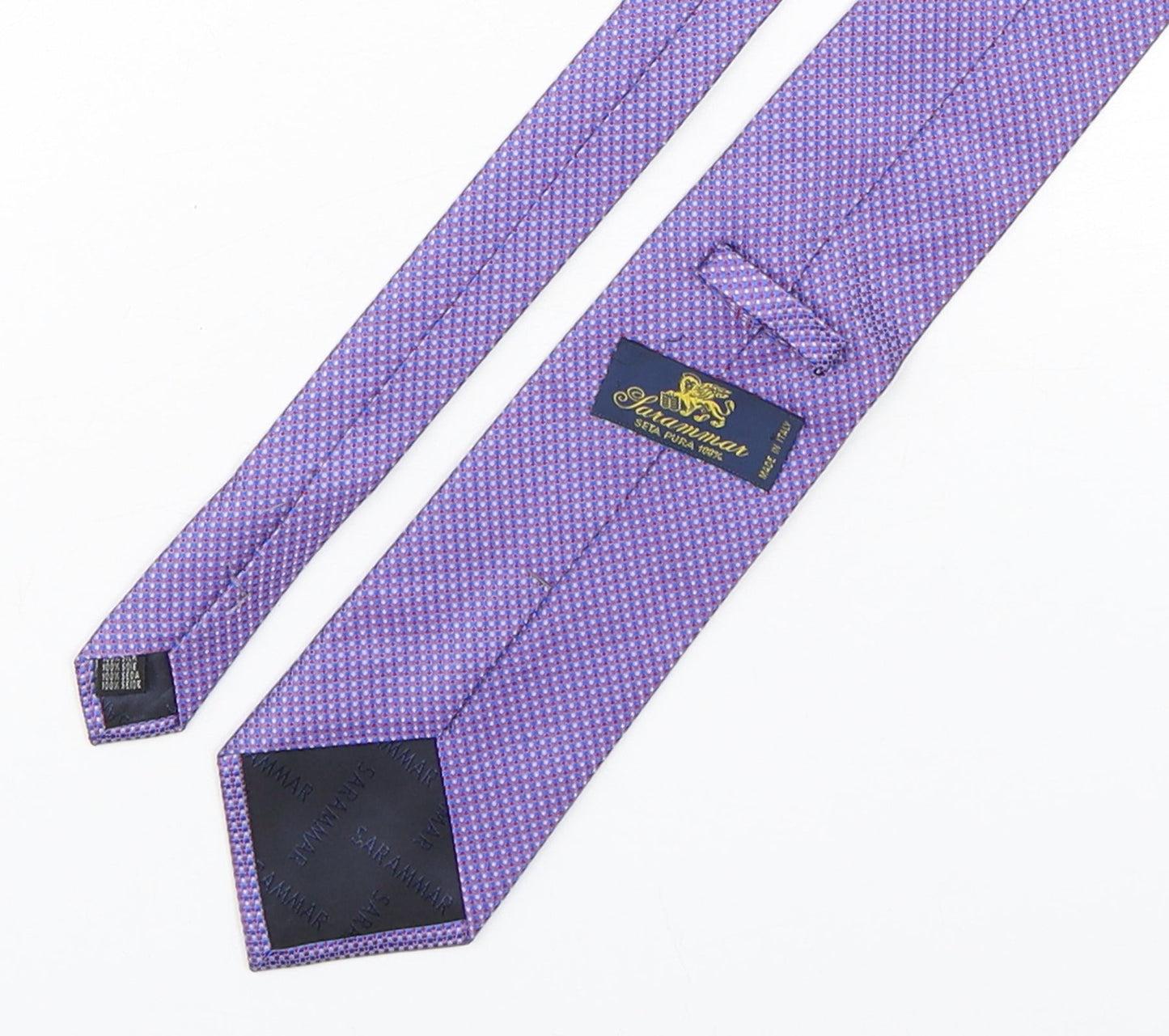 Faramman Mens Multicoloured Grenadine Silk Pointed Tie One Size