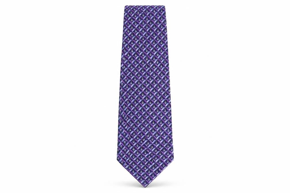 Principles  Mens Purple Geometric Polyester Pointed Tie One Size