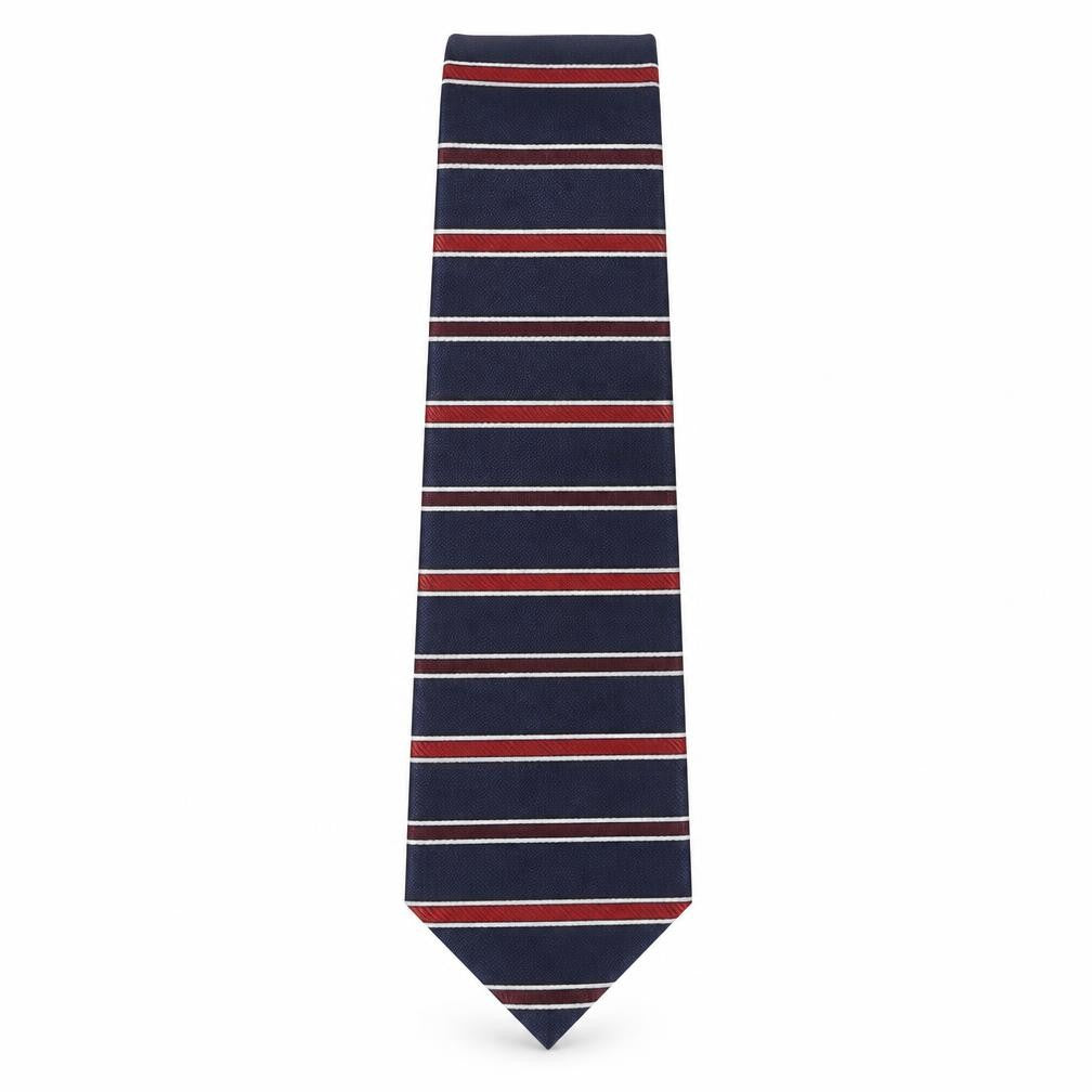 Marks and Spencer Mens Multicoloured Striped Polyester Pointed Tie One Size