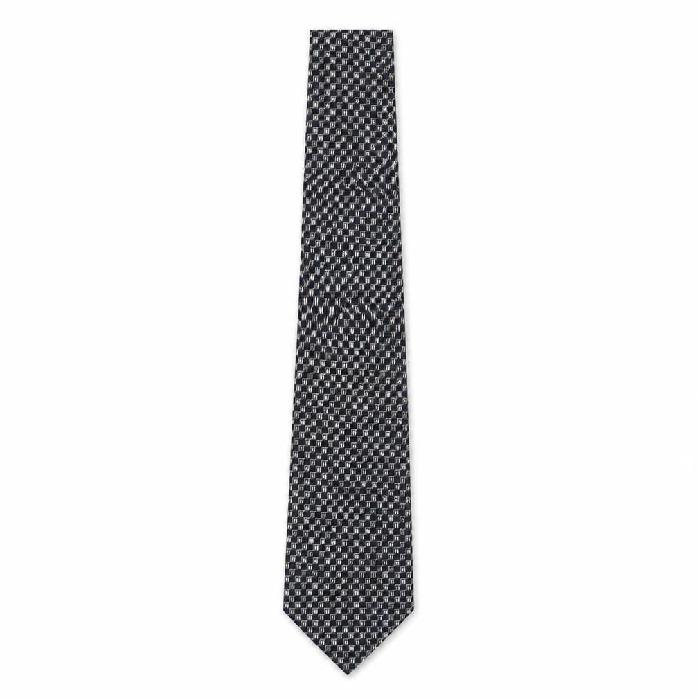 Pierre Victoire  Mens Multicoloured Geometric Silk Pointed Tie One Size