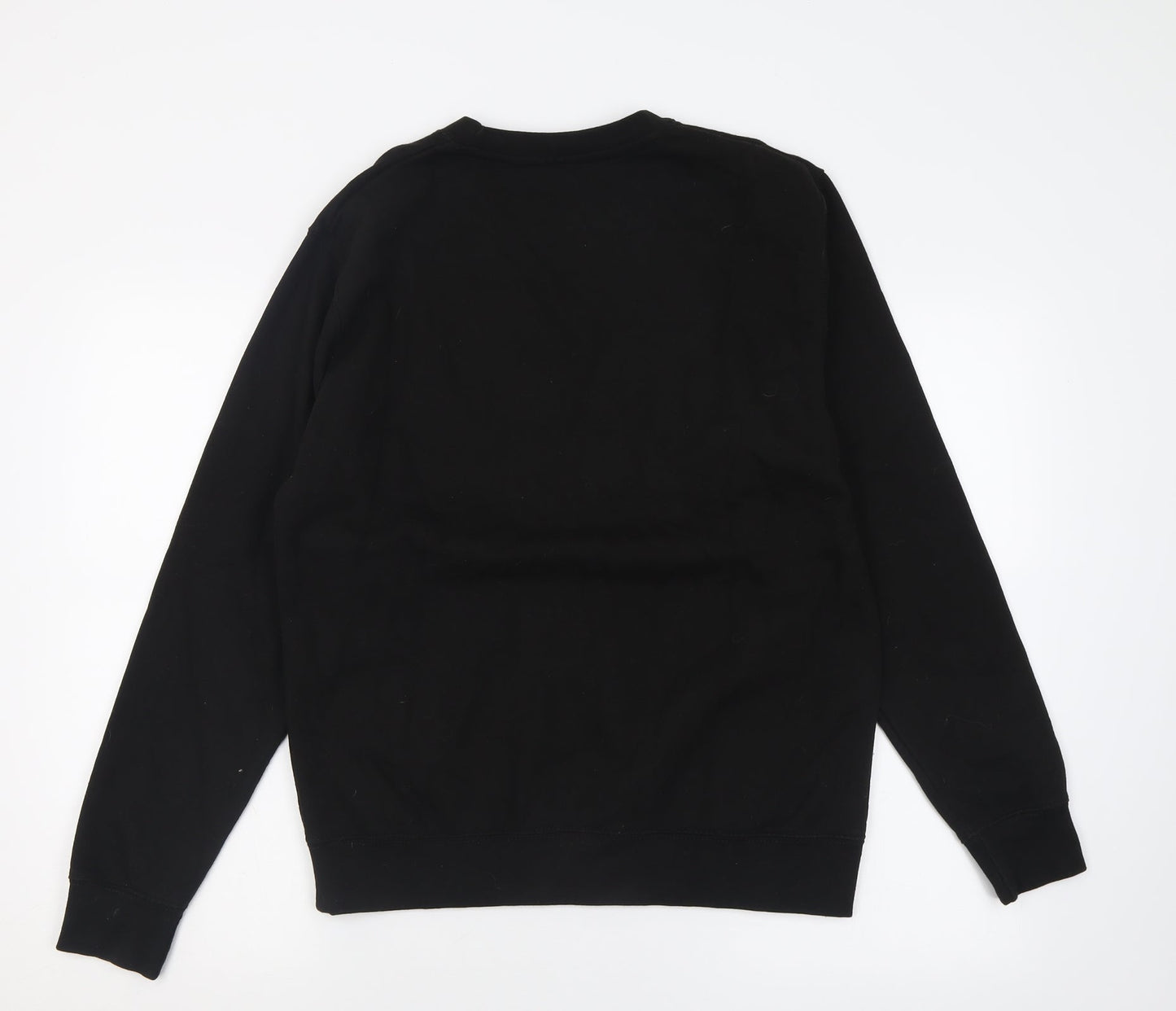 Just Hoods Mens Black  Cotton Pullover Sweatshirt Size M   - rule your district
