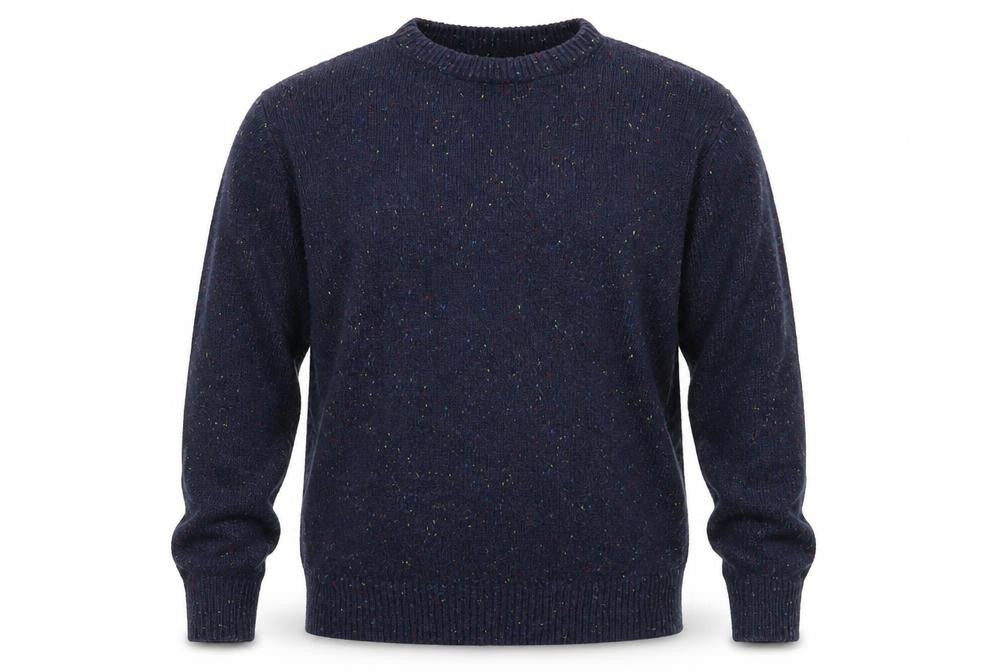 Cedar Wood State Mens Blue Crew Neck  Acrylic Pullover Jumper Size S