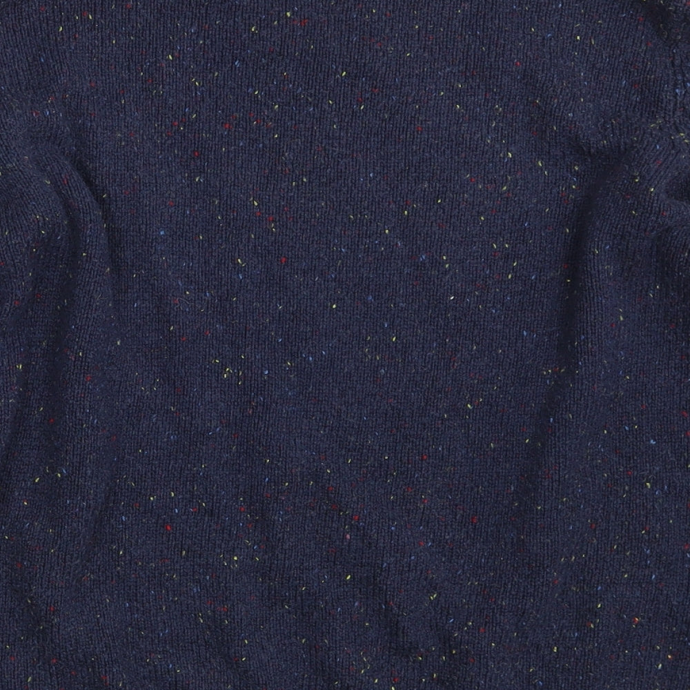 Cedar Wood State Mens Blue Crew Neck  Acrylic Pullover Jumper Size S