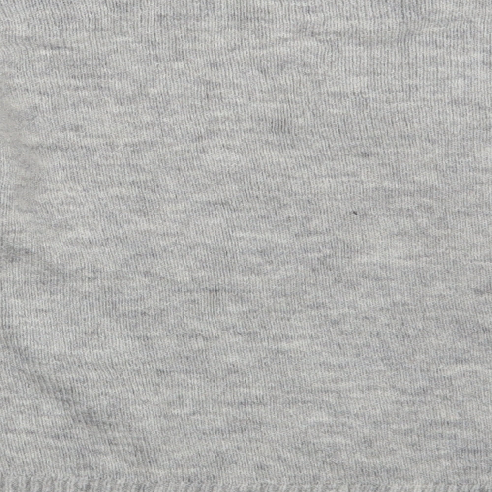 Pull&Bear Womens Grey Round Neck  Acrylic Pullover Jumper Size S   - Cropped