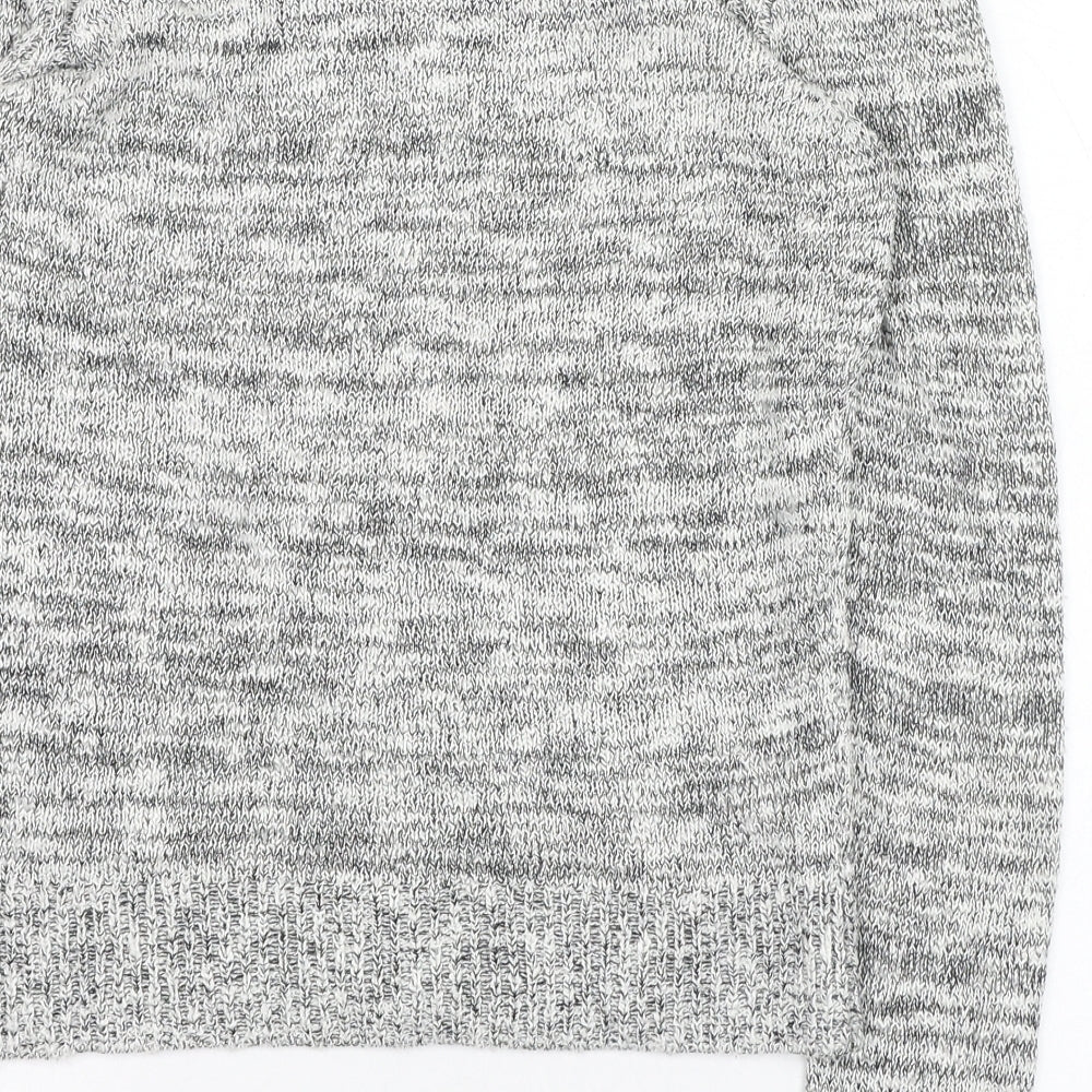 Woolworths Womens Grey Round Neck  Acrylic Cardigan Jumper Size S