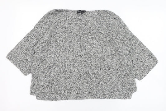 Marble Womens Grey Round Neck  Cotton Pullover Jumper Size 14