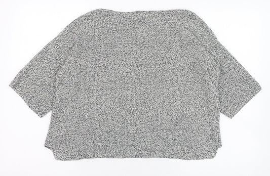 Marble Womens Grey Round Neck  Cotton Pullover Jumper Size 14