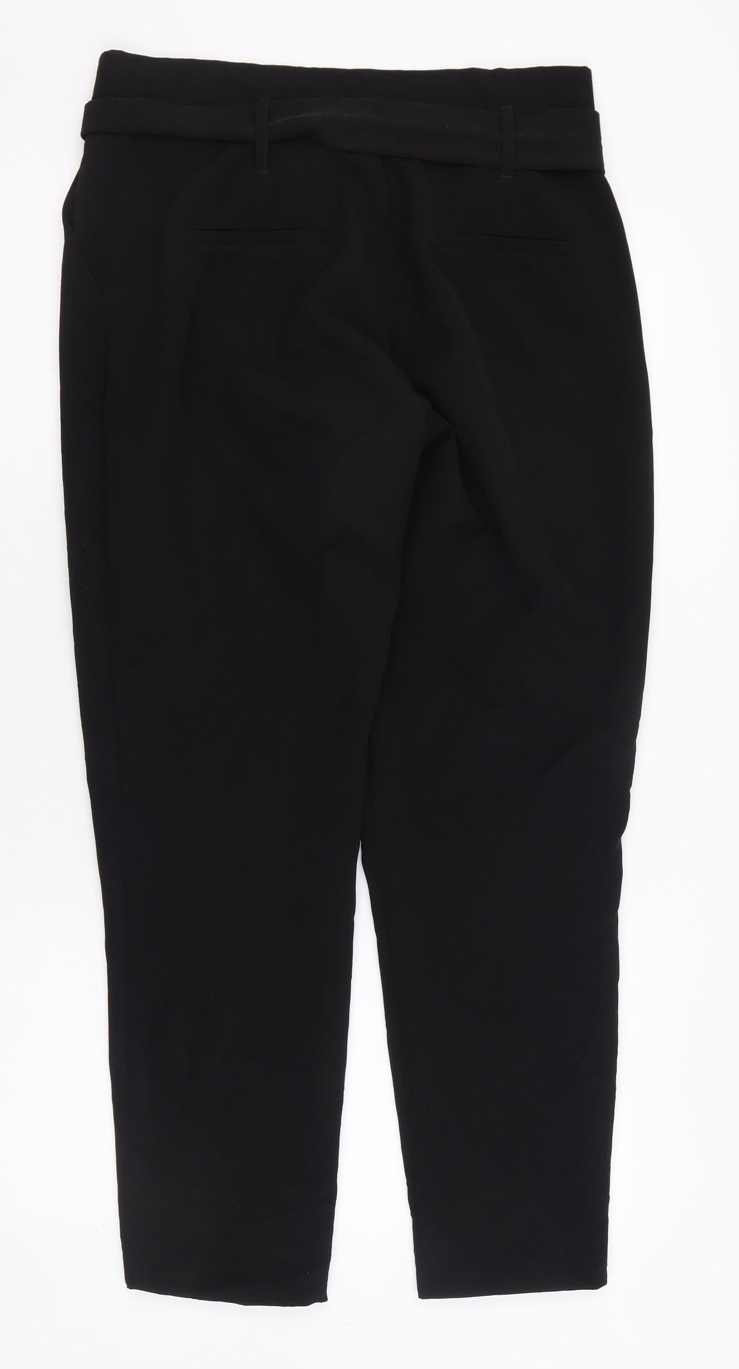 Dorothy Perkins Womens Black  Polyester Trousers  Size 12 L28 in Regular Zip