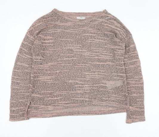 New Look Womens Pink Round Neck  Polyester Pullover Jumper Size 8