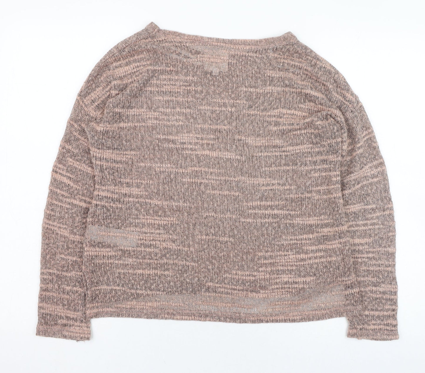 New Look Womens Pink Round Neck  Polyester Pullover Jumper Size 8